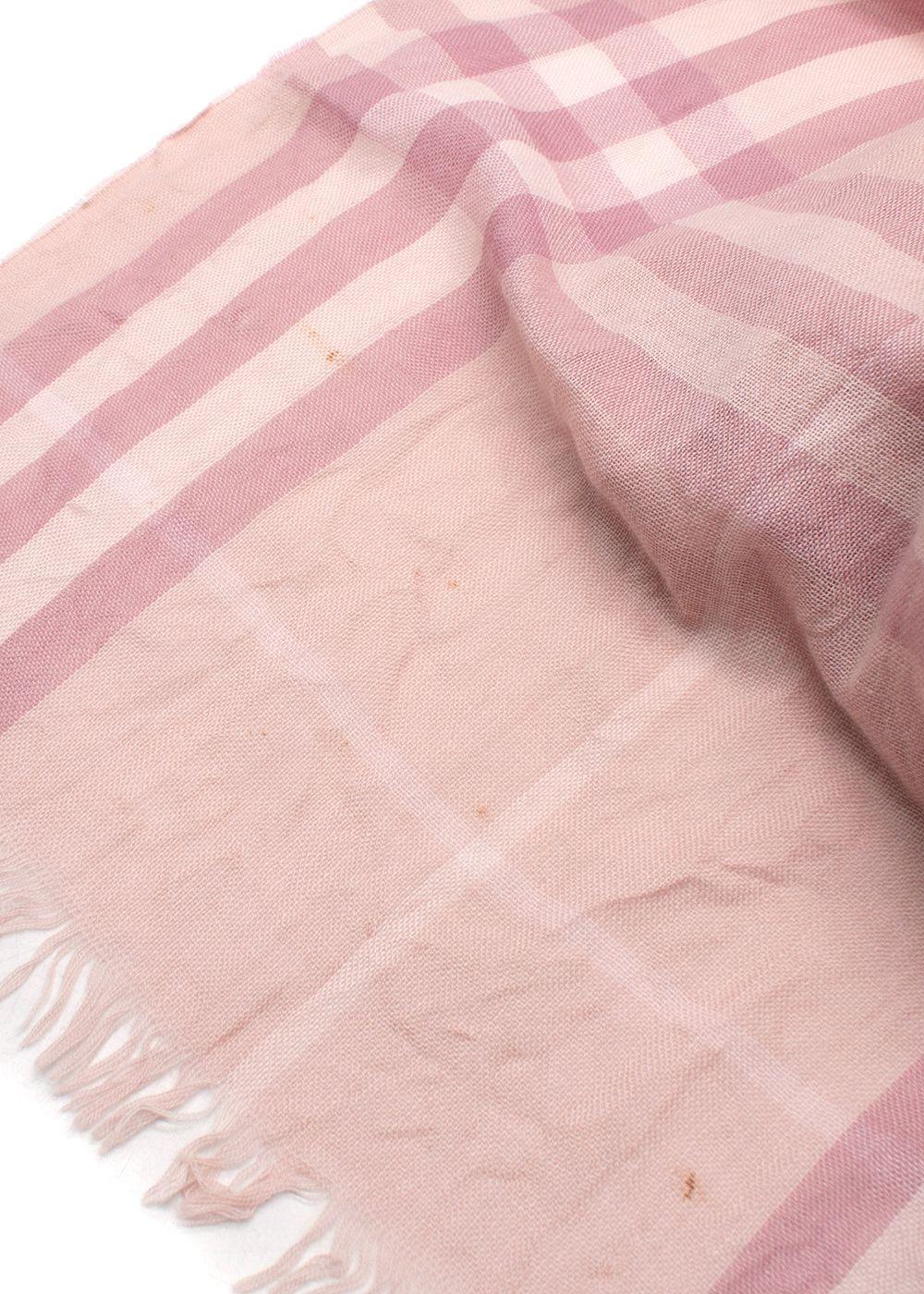 Burberry Pink Check Scarf