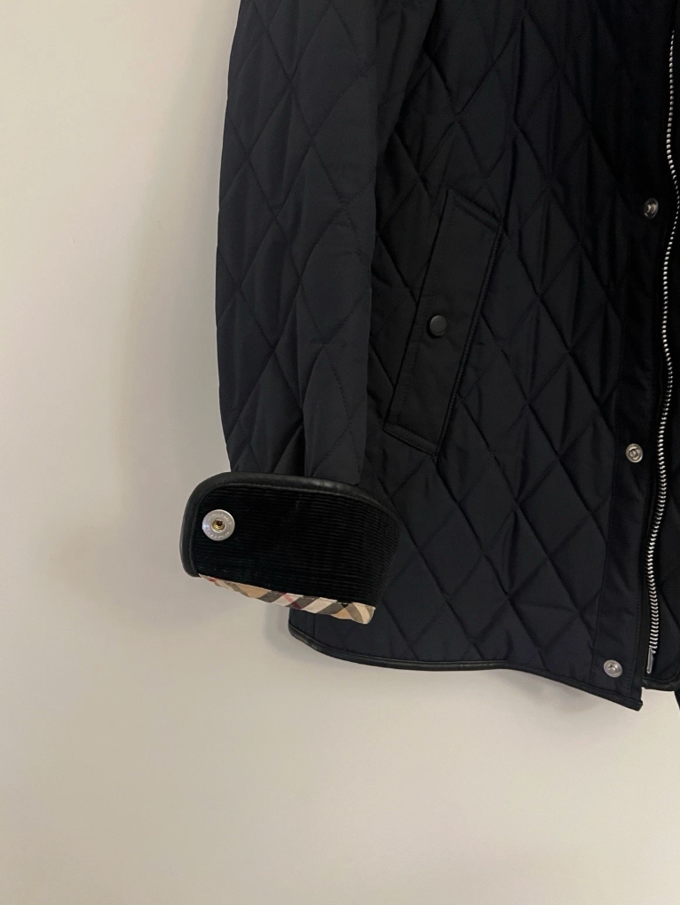 Burberry Navy Blue Quilted Jacket