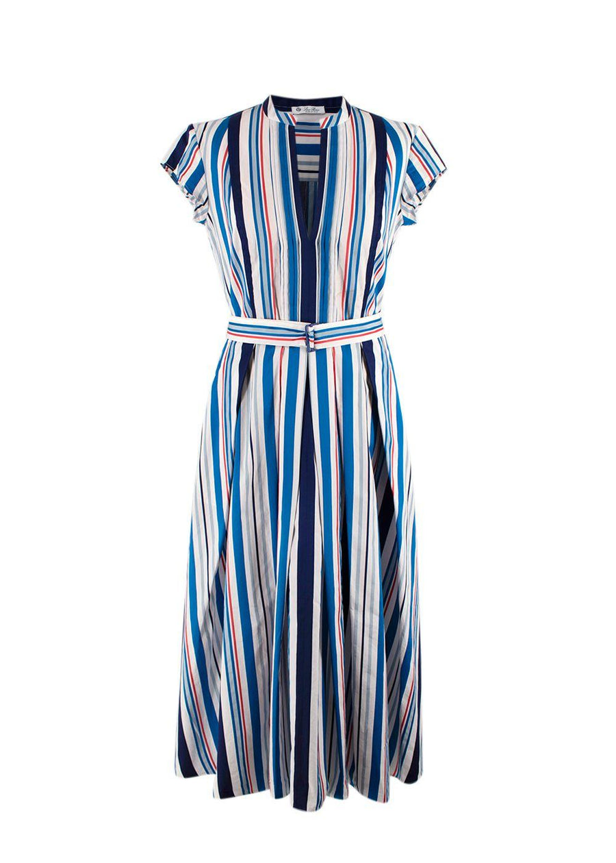 Loro Piana Rachele Shoreline Belted Midi Dress