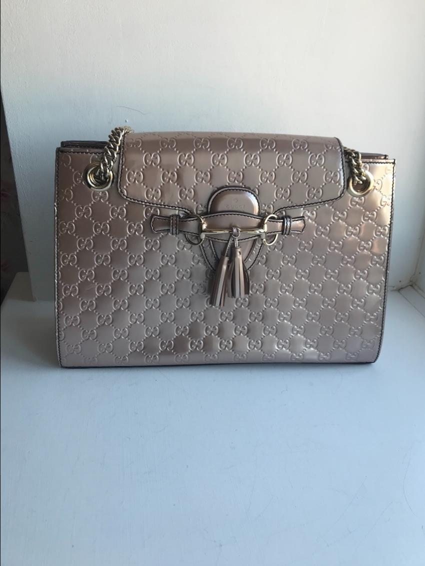 Gucci Guccissimo Emily Patent Leather Shoulder bag