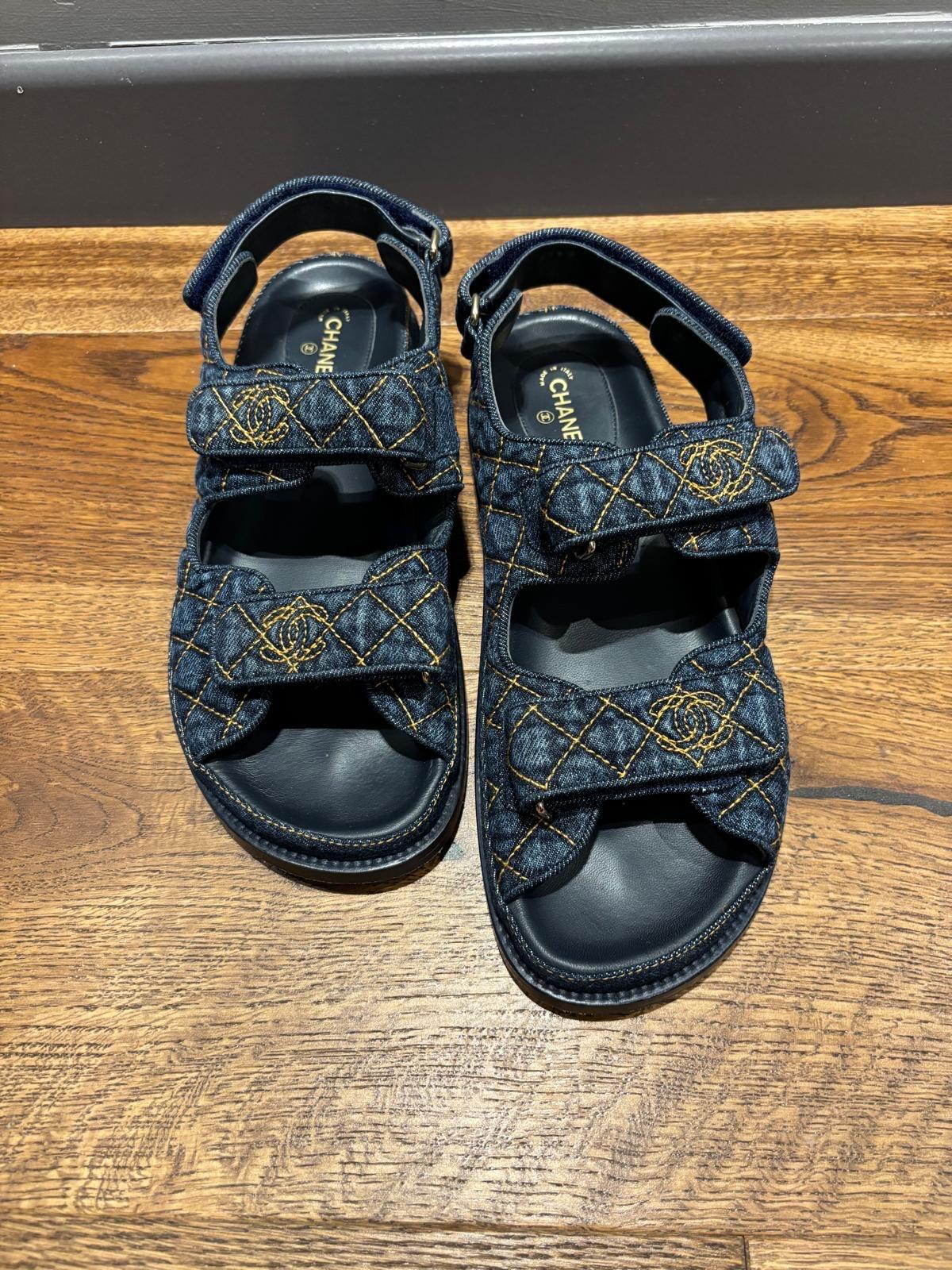 Chanel Denim Dad Sandals
