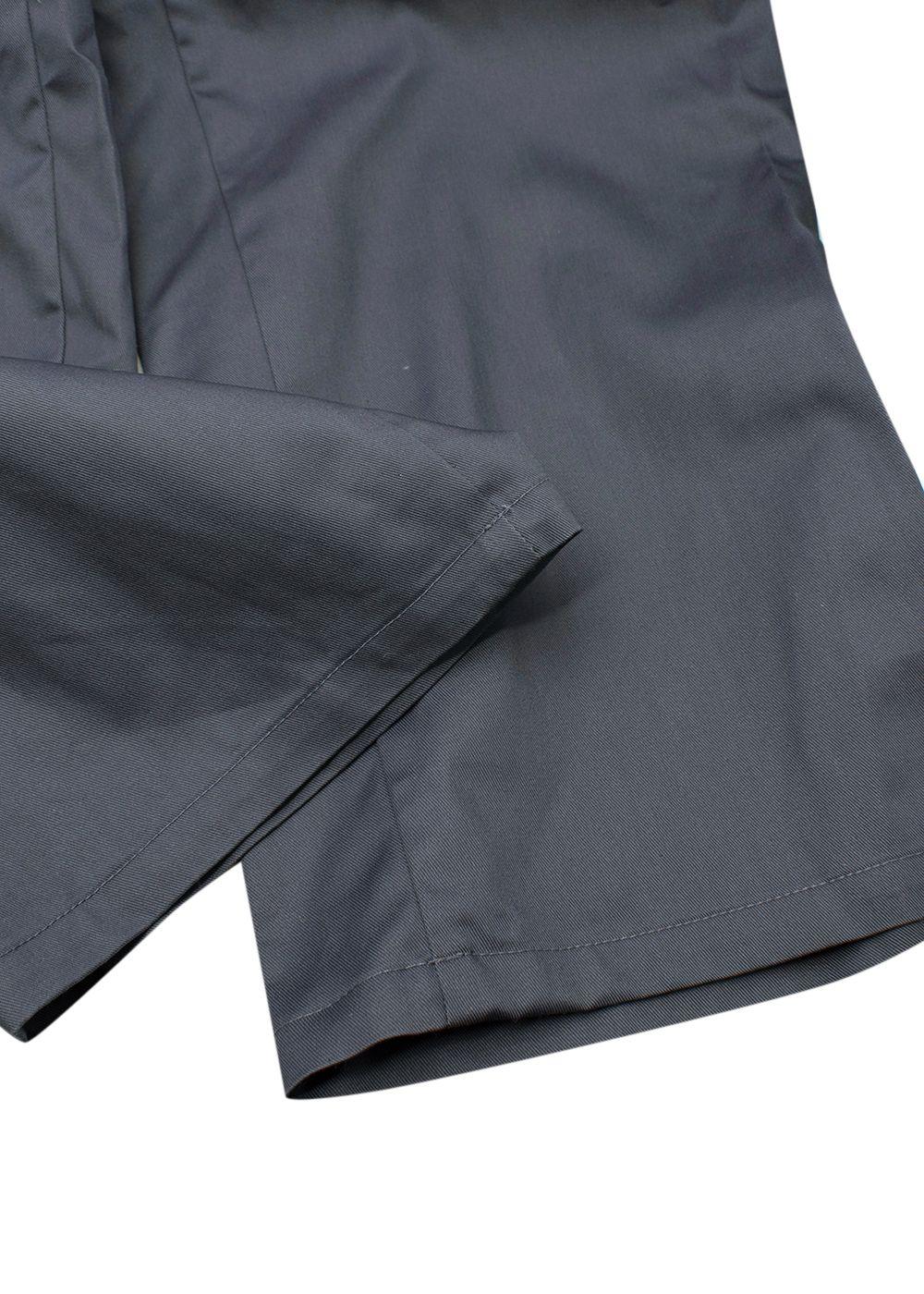 Blue-grey cotton twill printed boilersuit