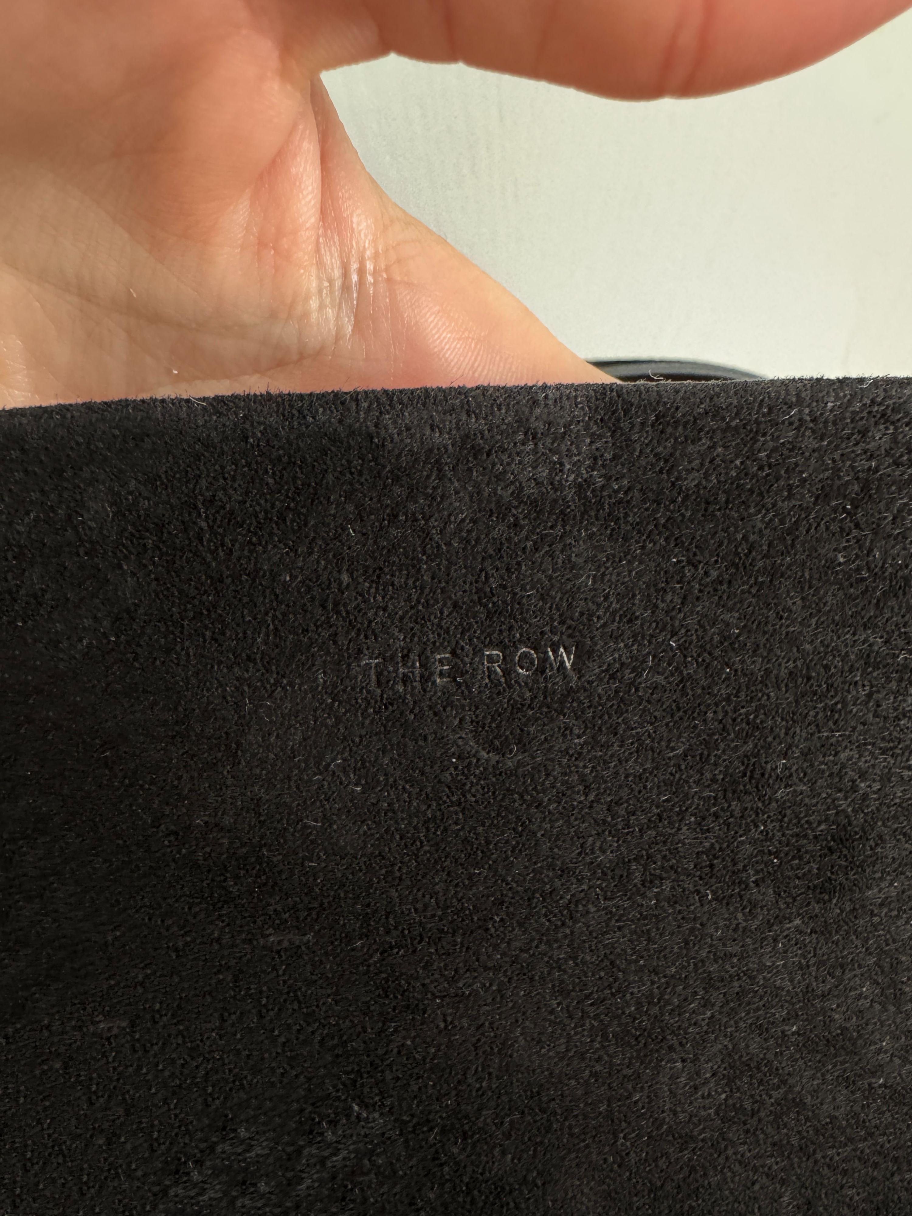 The Row Black Suede Medium N/S Park Tote