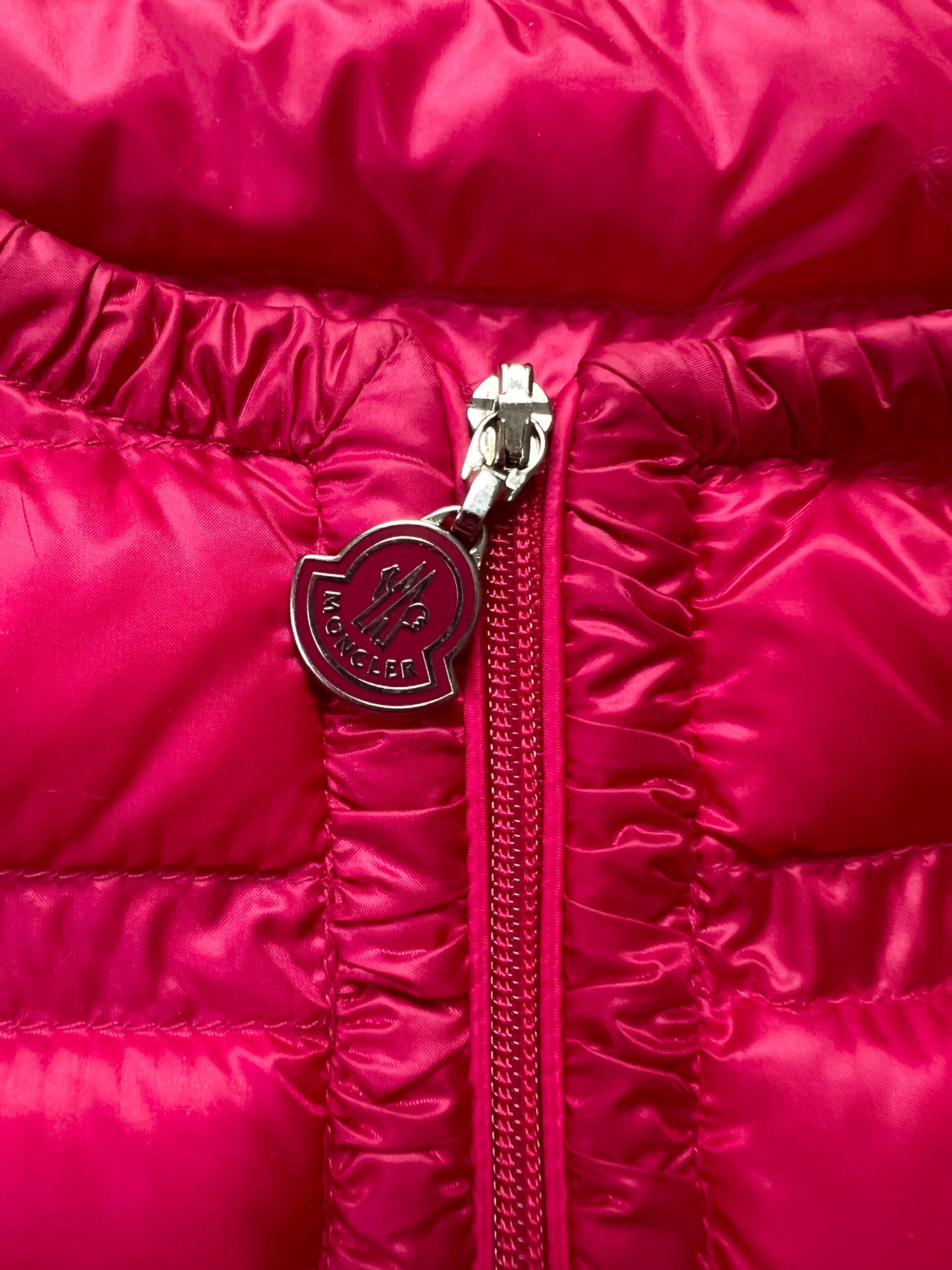 pink lightweight down jacket