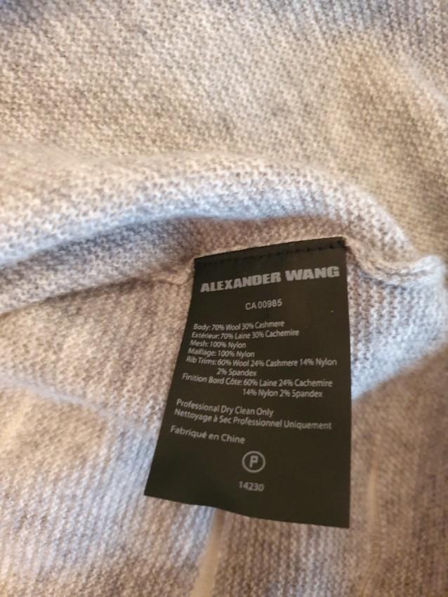 Alexander Wang Sheer Back Striped V-neck Cardigan