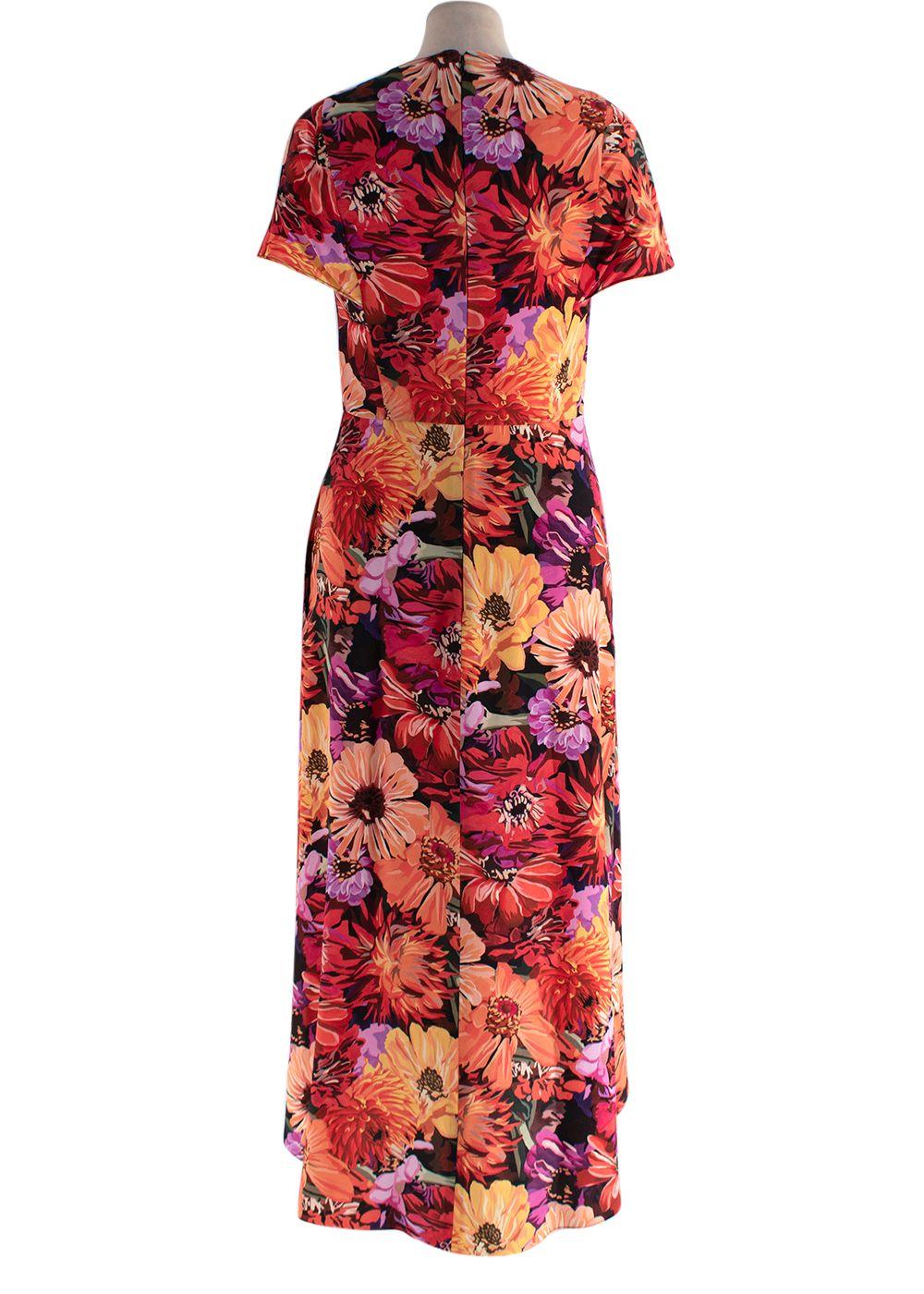 Stella McCartney Floral-Print Silk Crepe De Chine Midi Dress