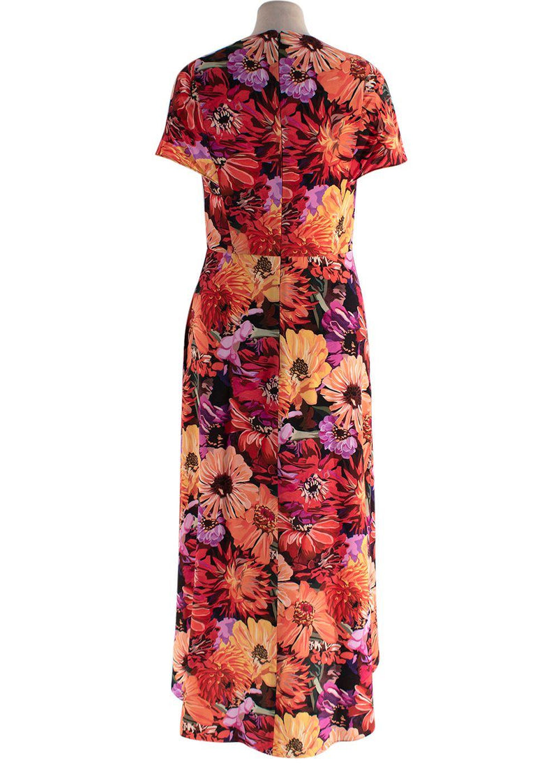 Stella McCartney Floral-Print Silk Crepe De Chine Midi Dress