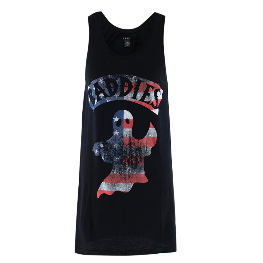 Ksubi Aged Black Cotton Baddies Tank Dress