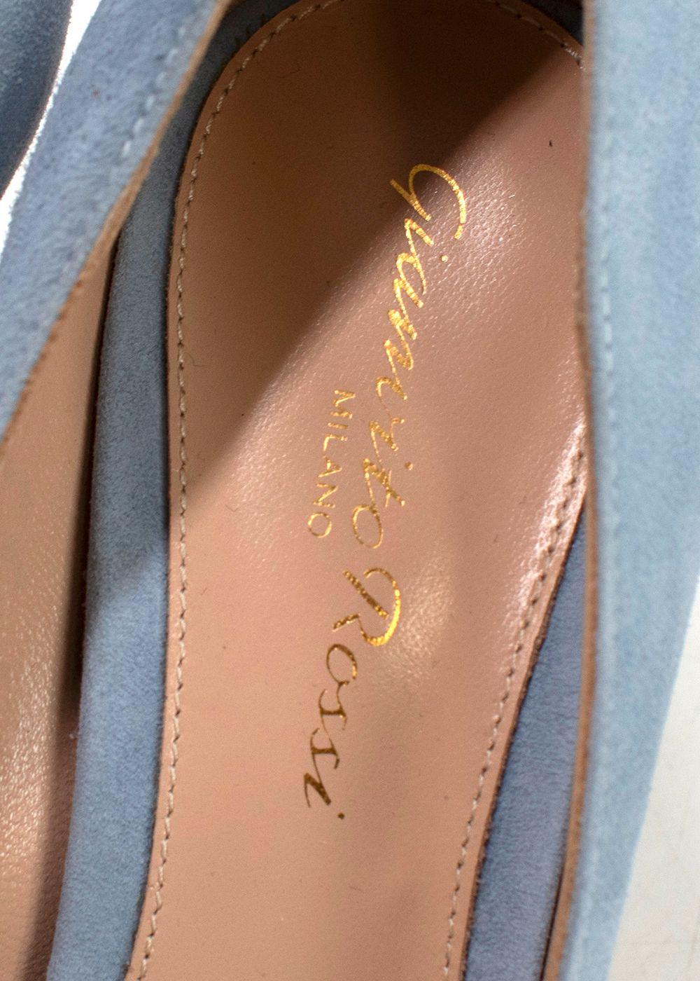 Gianvito Rossi Light Blue Gianvito Suede Pumps