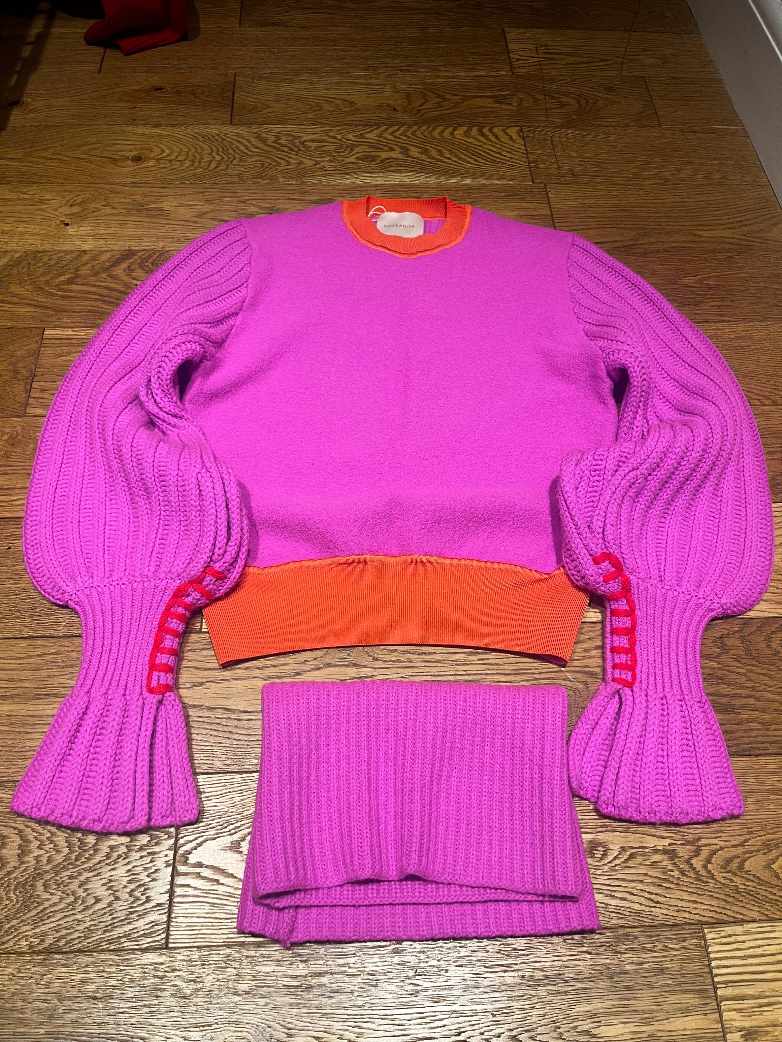 Roksanda Hot Pink/Red Wool Jumper