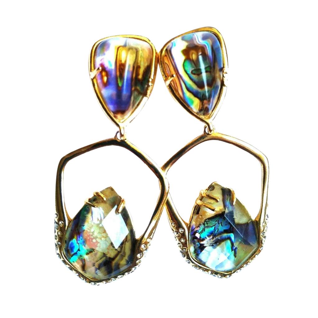 Alexis Bitter Miss Havisham Kinetic Gold Moonstone Earrings