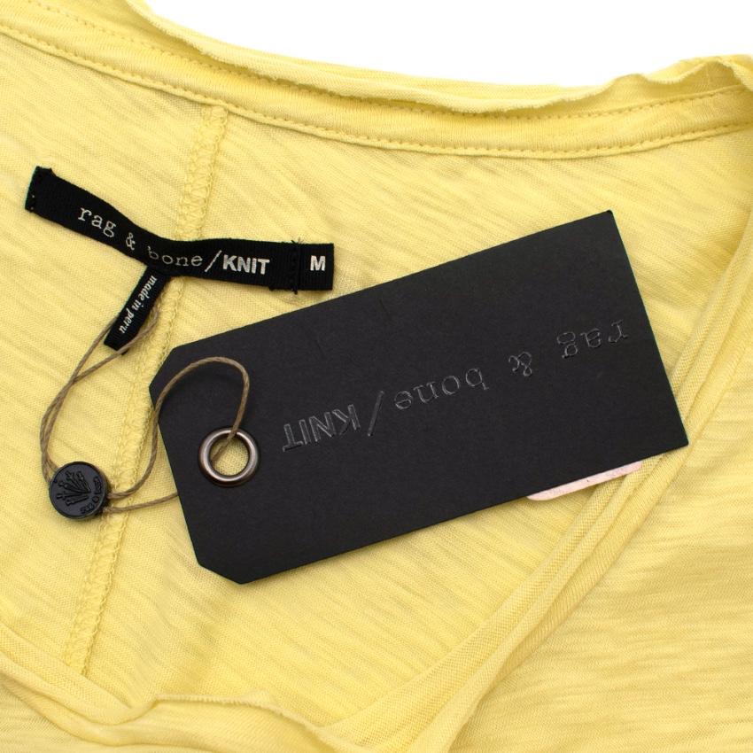 Rag & Bone / Knit Yellow Cotton T-shirt