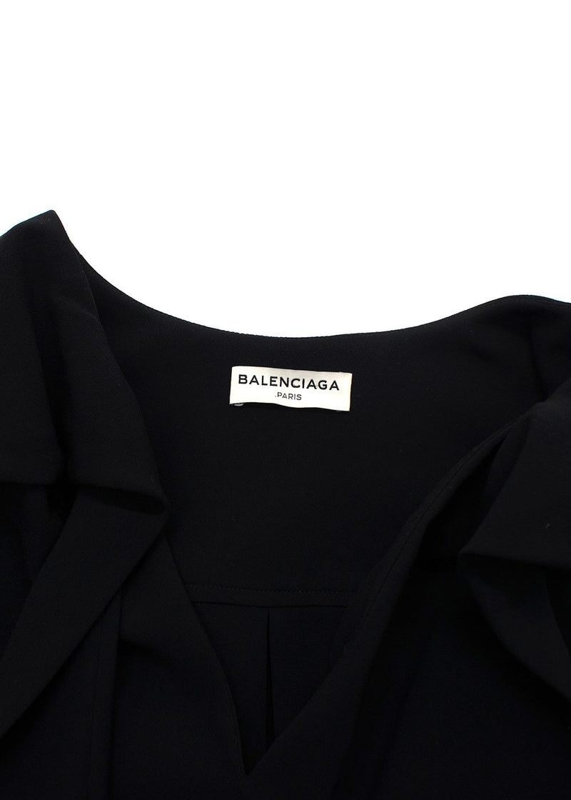 Balenciaga Black Tie Detail Tunic Dress