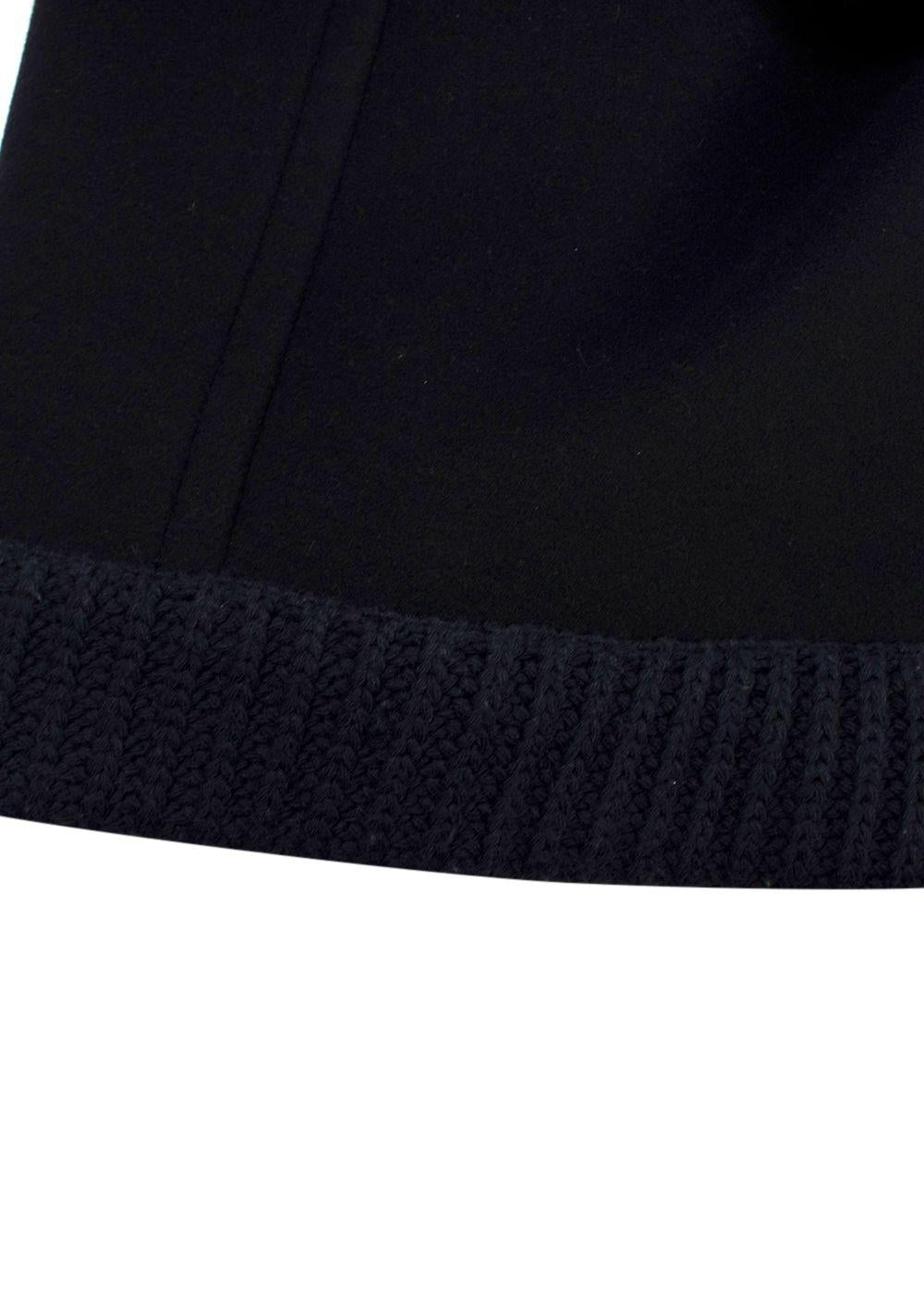 Moncler Navy Cerdus Wool Puffer Coat