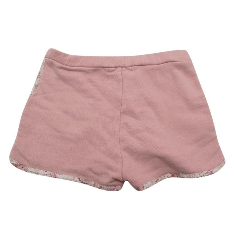 Bonpoint Pink Shorts With Floral Trim