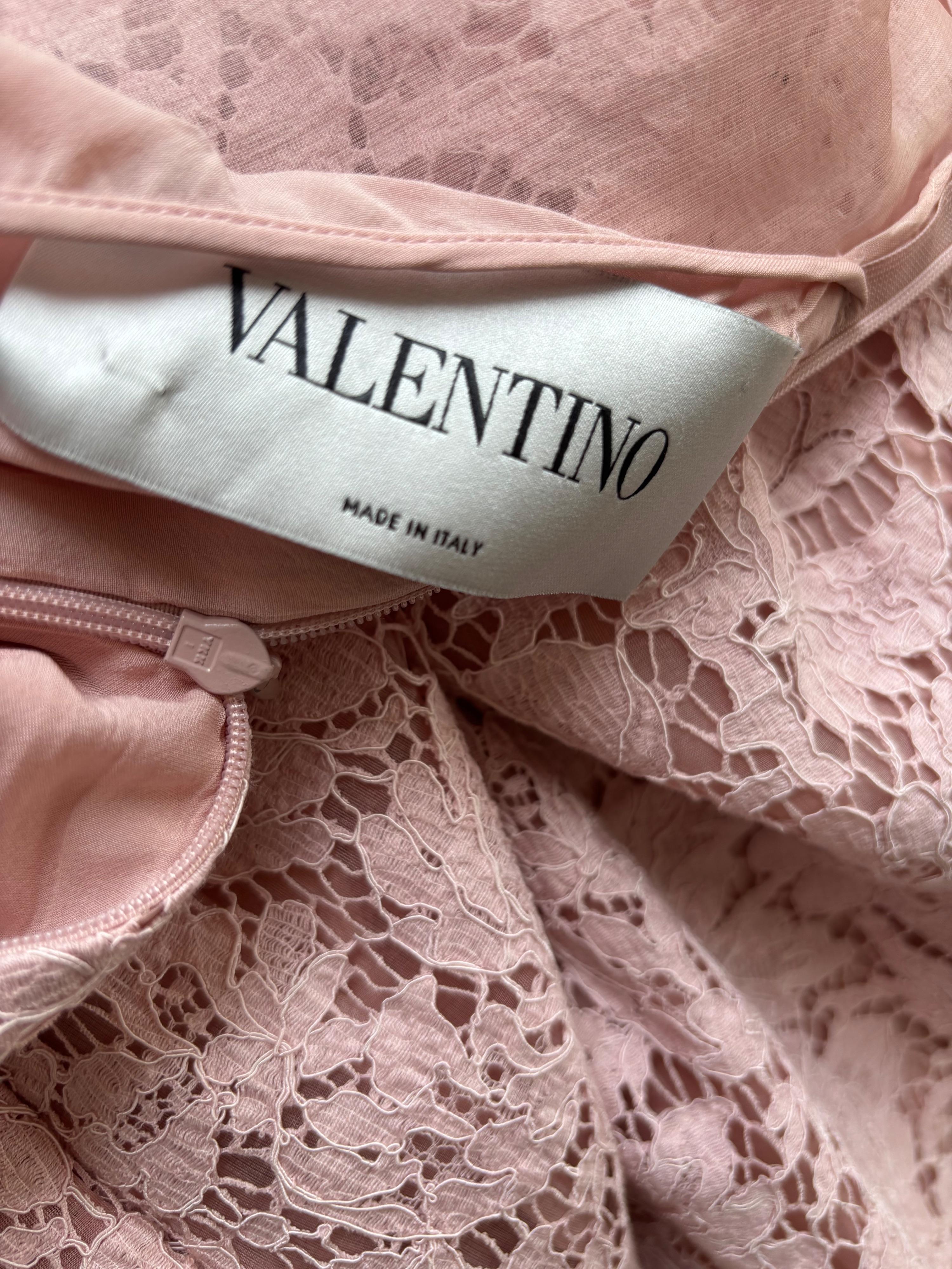 Valentino Blush Pink Lace Dress