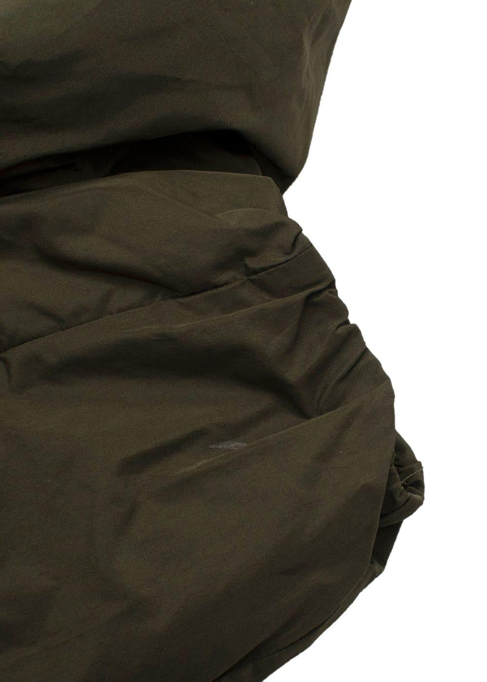 Moncler Green Ruched Luxembourg Parka