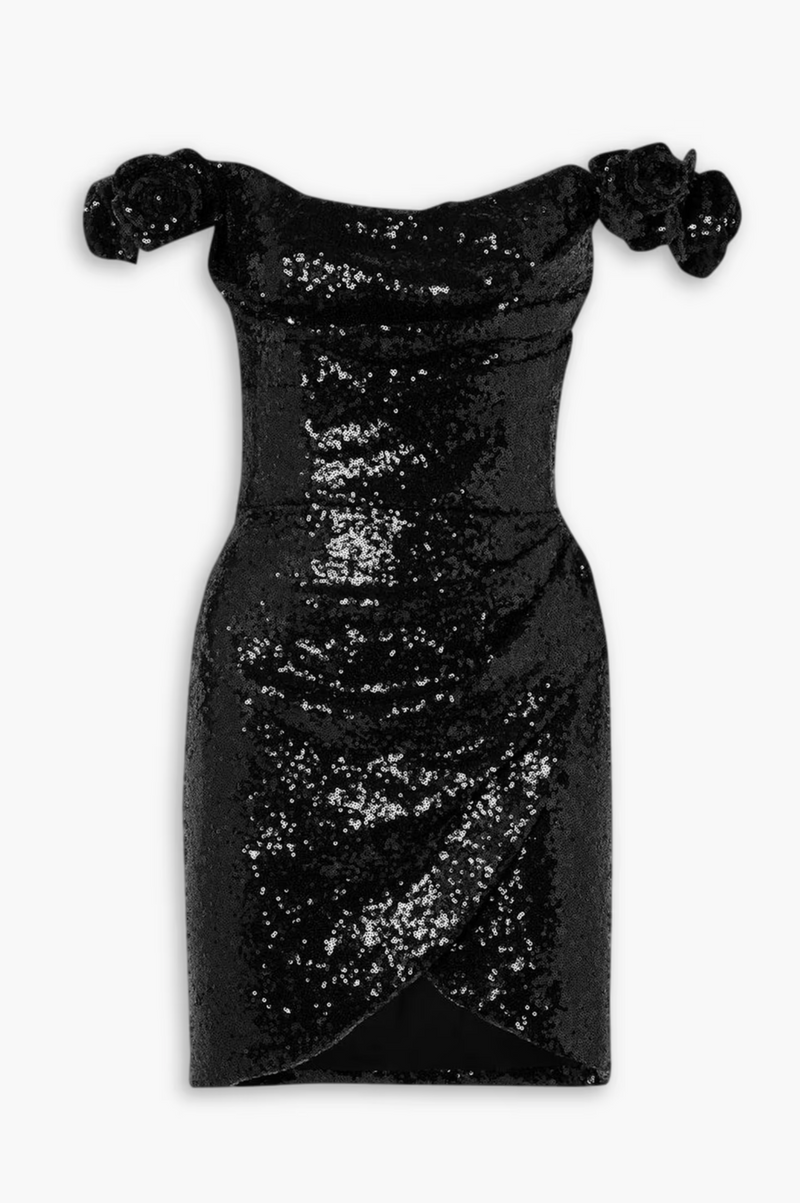 Costarellos  Sequin-Embellished Vespera Mini Dress
