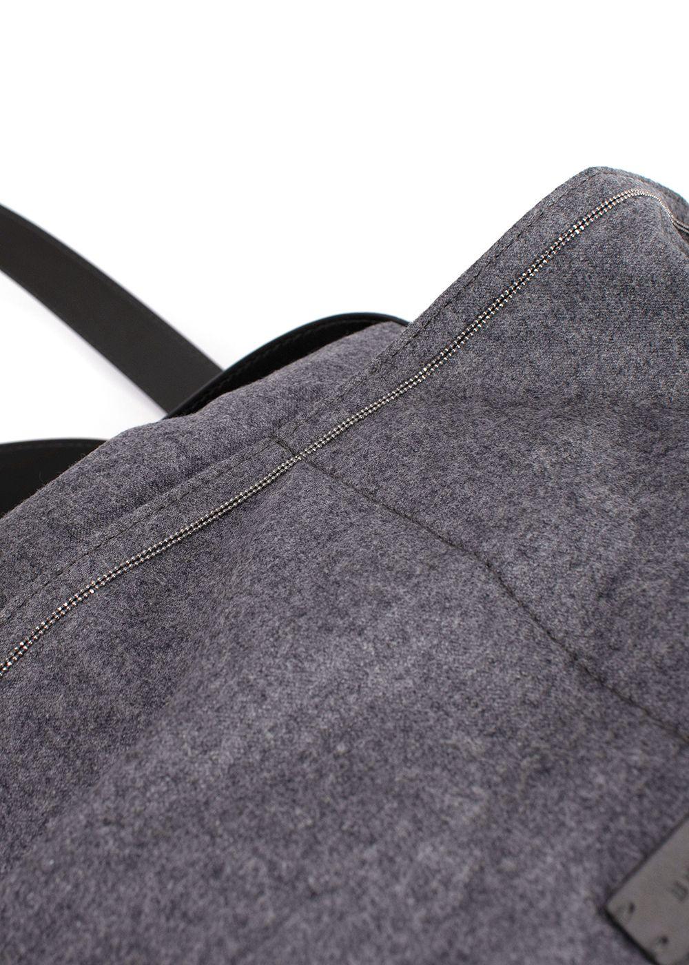 Brunello Cucinelli Grey Fabric Duffle Bag