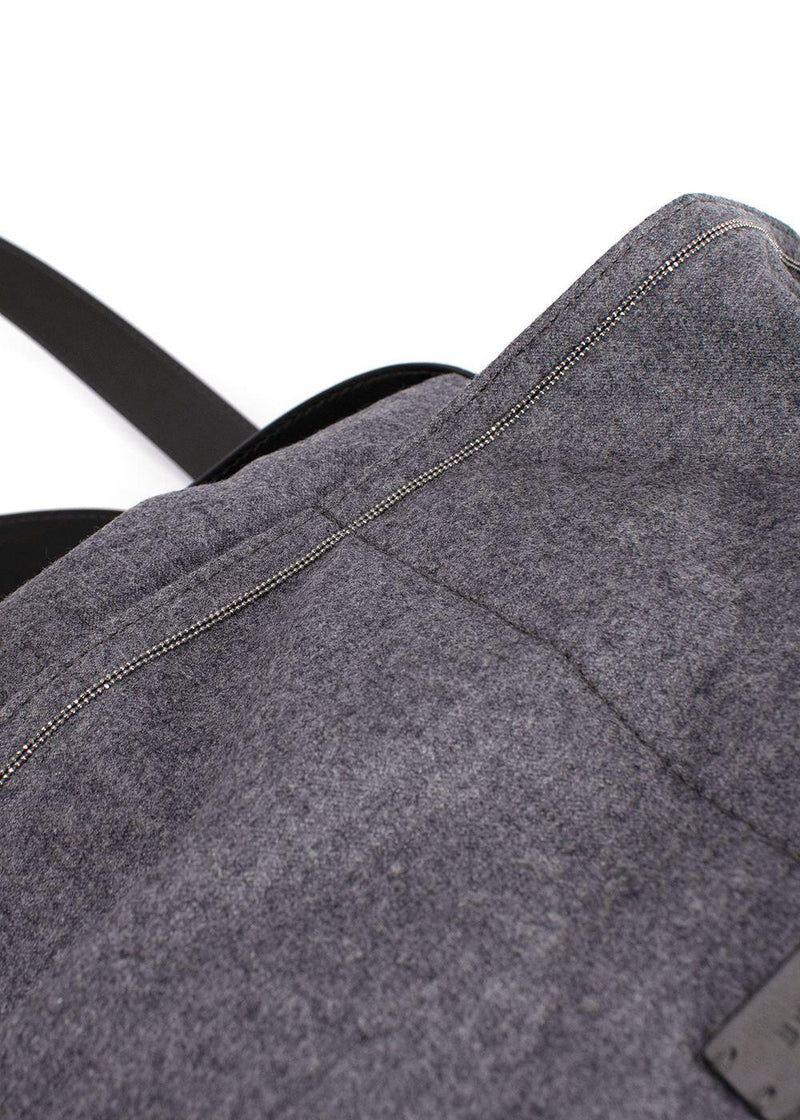 Brunello Cucinelli Grey Fabric Duffle Bag