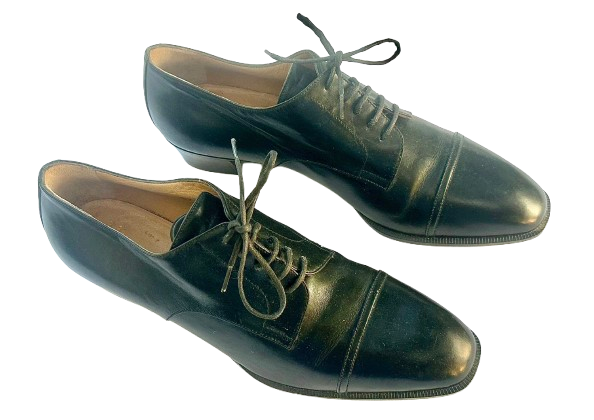 Hermes Vintage Black Leather Ladies Brogues