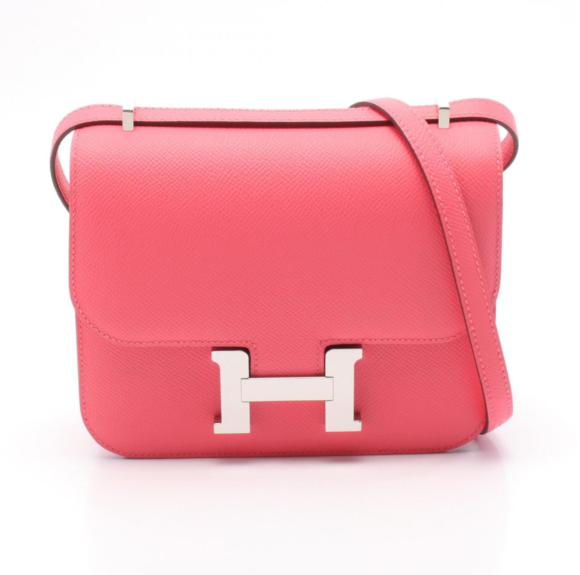 Hermès Pink Epsom Leather Constance 18