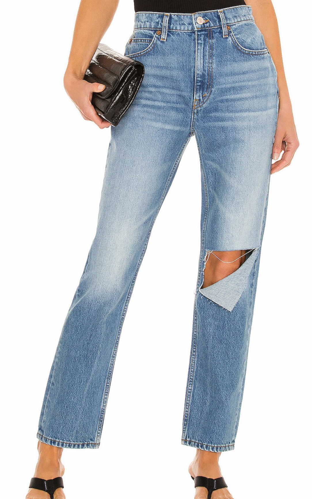 Re/Done Daring Indigo Straight Leg Jeans