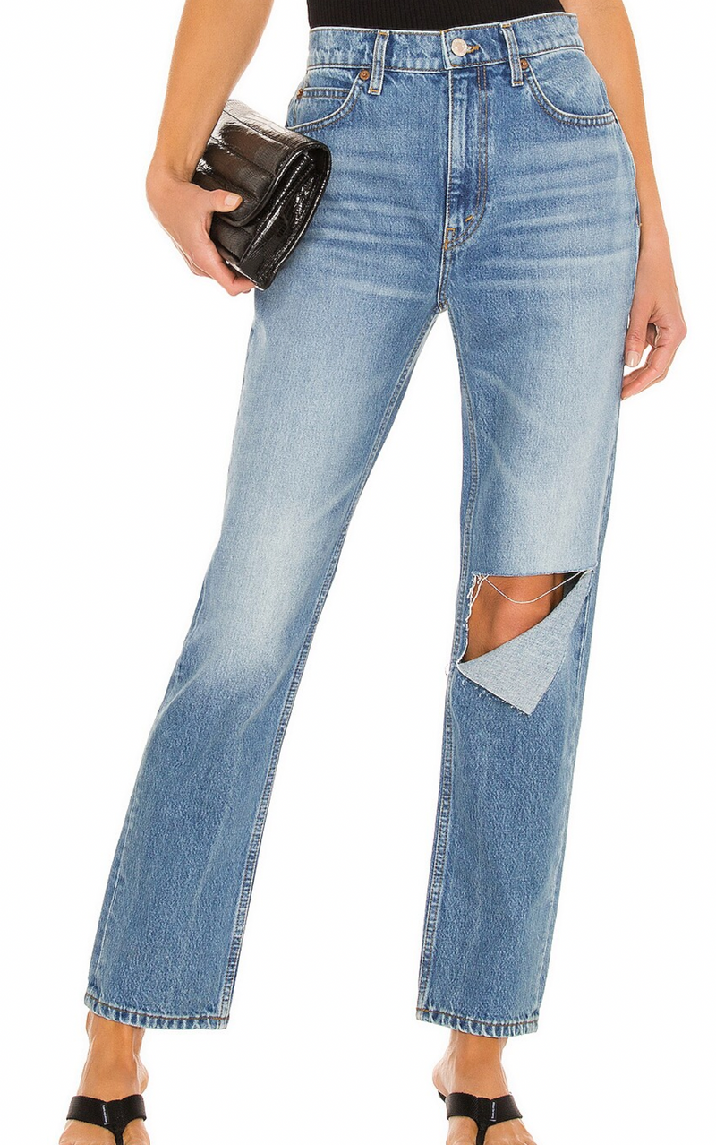 Re/Done Daring Indigo Straight Leg Jeans