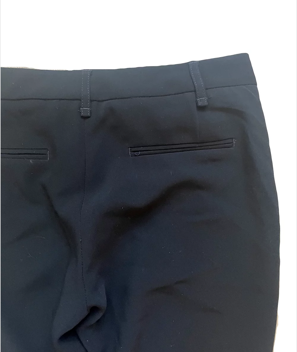 Black glitter side stripe trousers