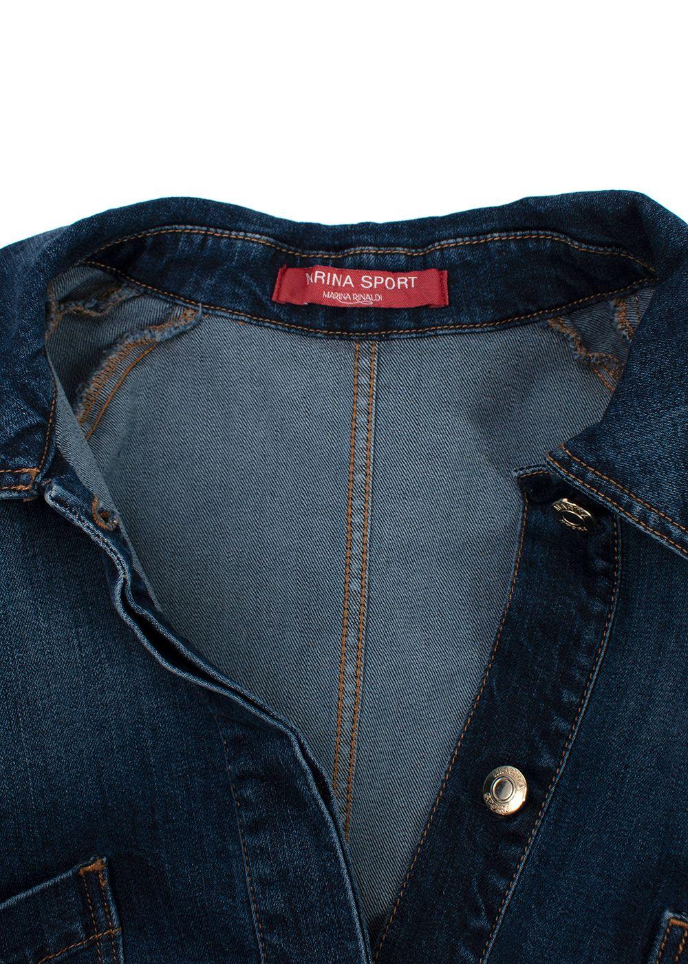 Marina Rinaldi Sport Dark Blue Wash Denim Jacket