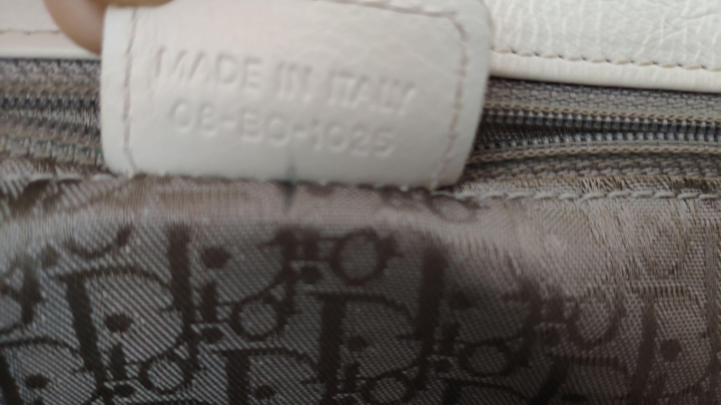 White leather Flight bag