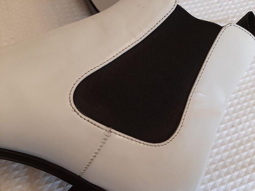 Prada White Leather 30 Ankle Boots
