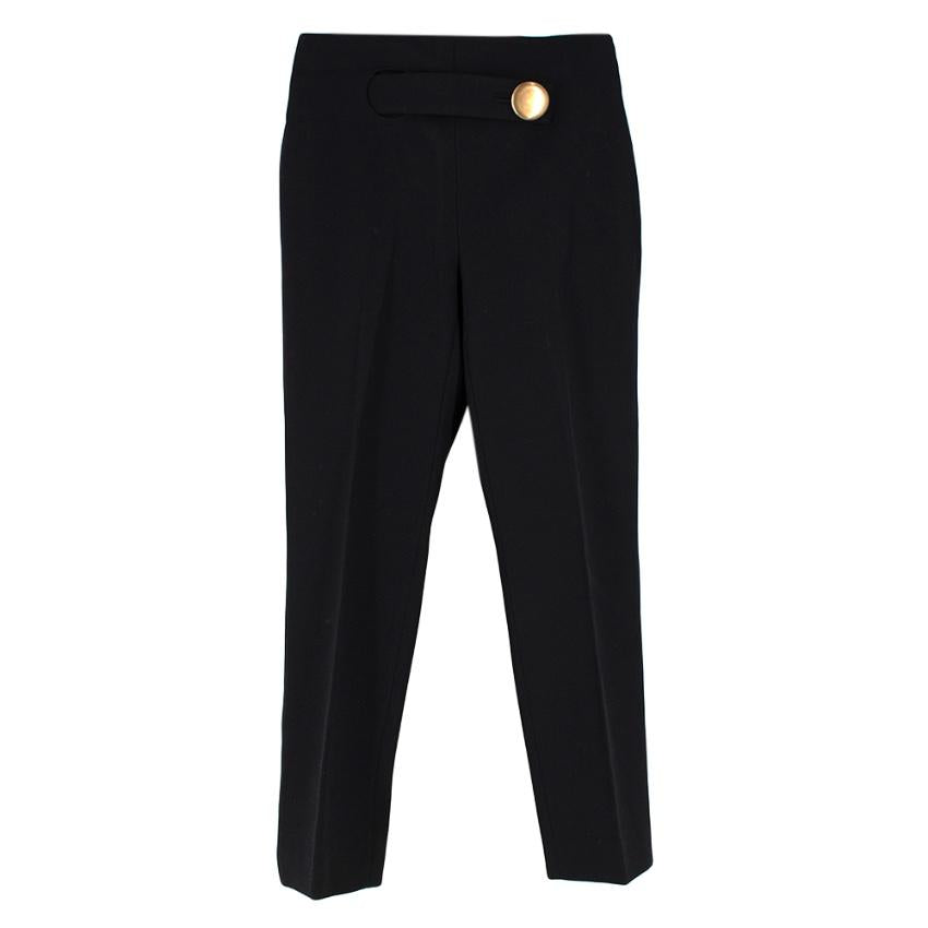 Balenciaga Black Single Button Detail Trousers