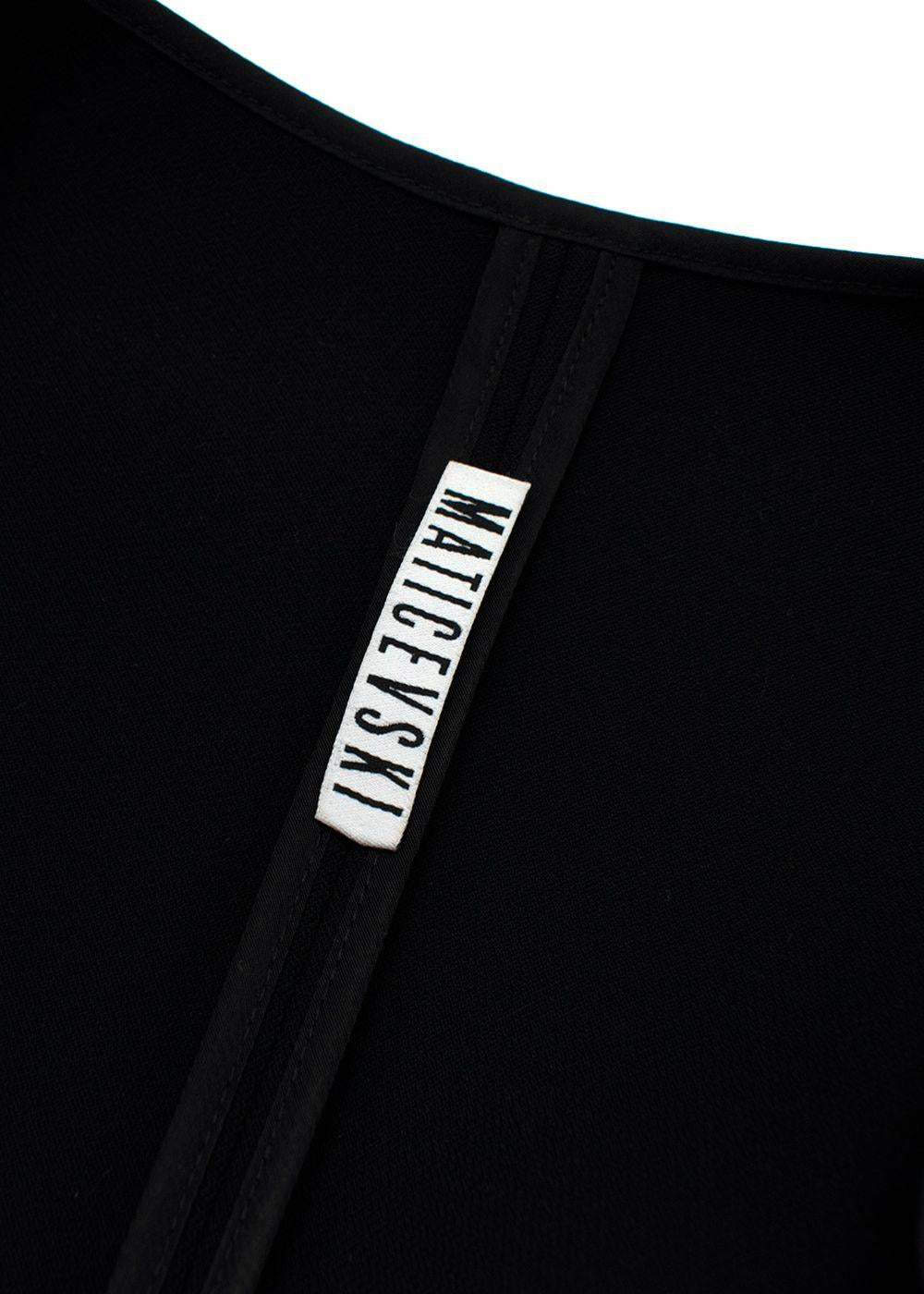 Black Flared Pleated Zip Gown