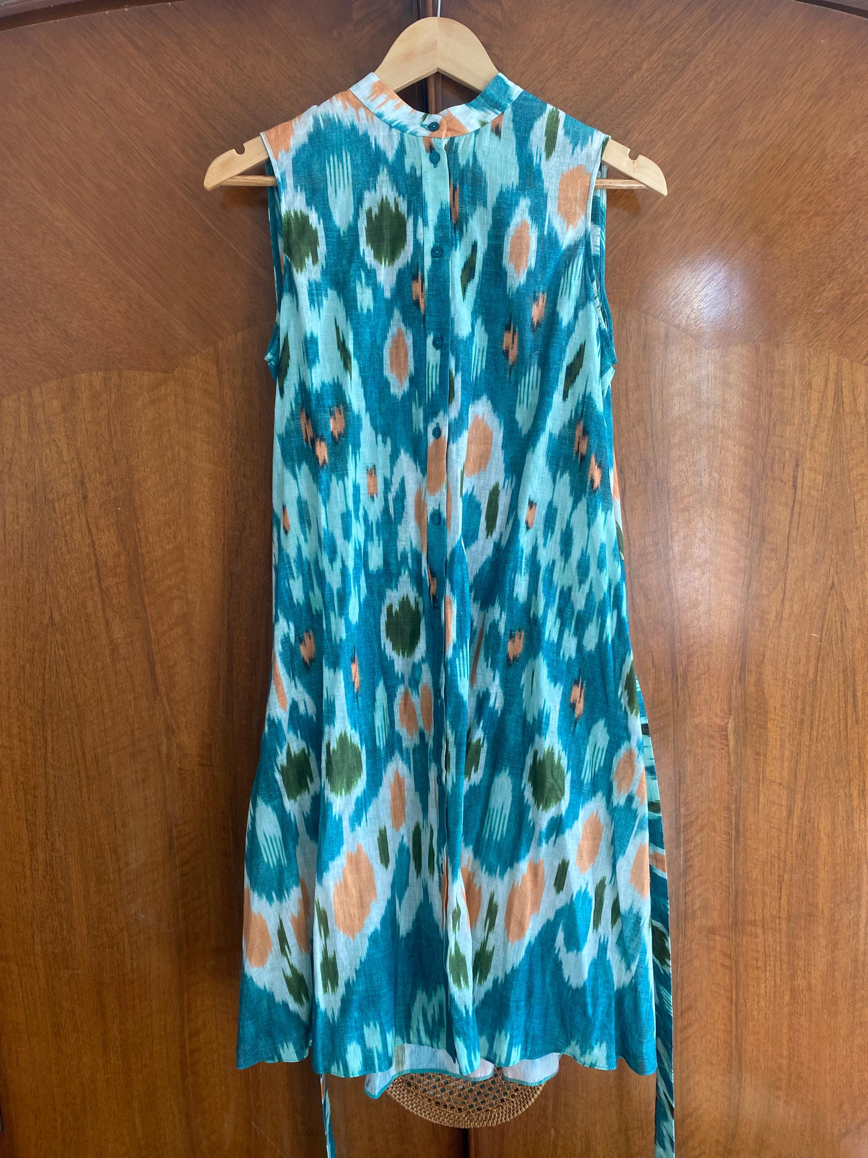 Erdem Ikat Print Linen Dress