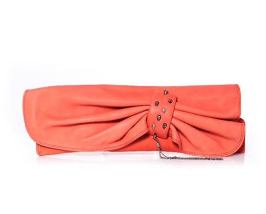 Maison Du Posh coral pink clutch