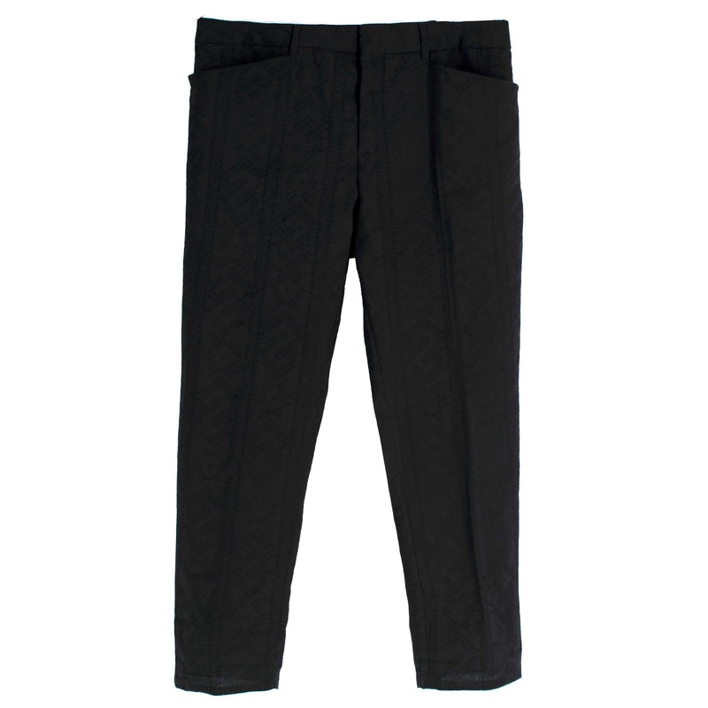 Saint Laurent Black Jacquard Tailored Trousers
