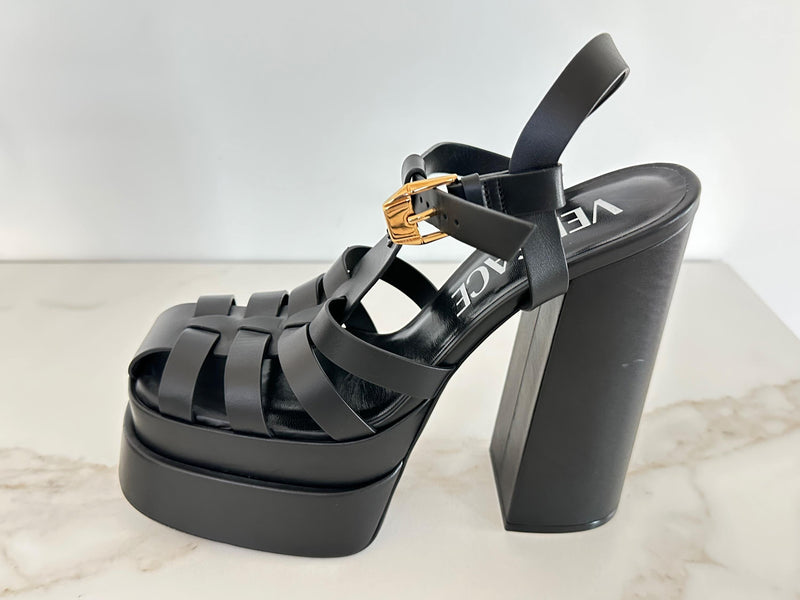 Black La Medusa Platform Sandals