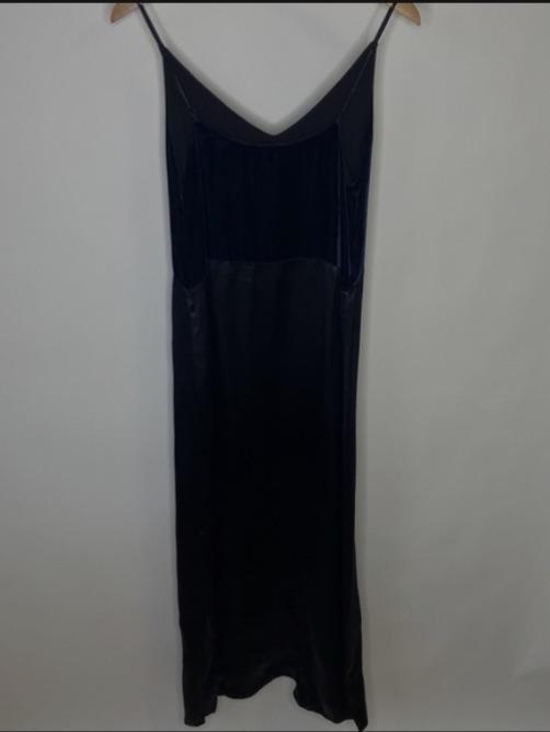 Ryck Velvet-paneled Satin Maxi Slip Dress