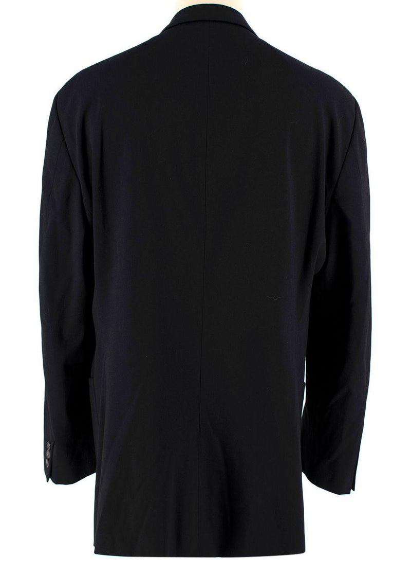 Jil Sander Black Single Breasted Wool Blend Blazer
