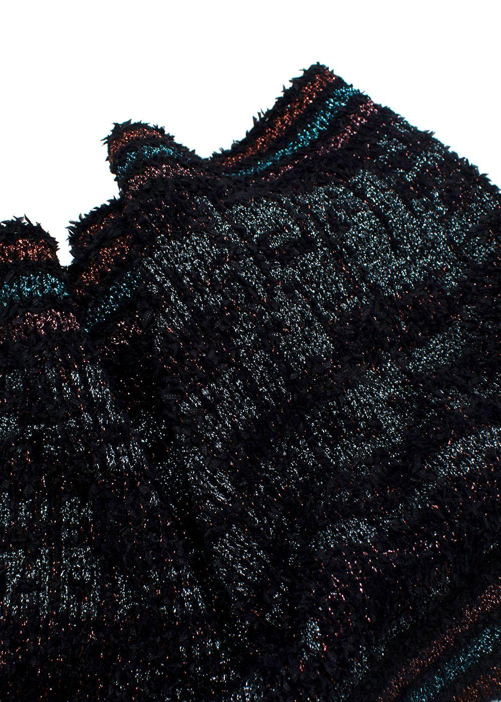 M Missoni Black Metallic Knitted Shorts