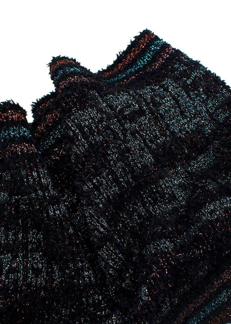 M Missoni Black Metallic Knitted Shorts