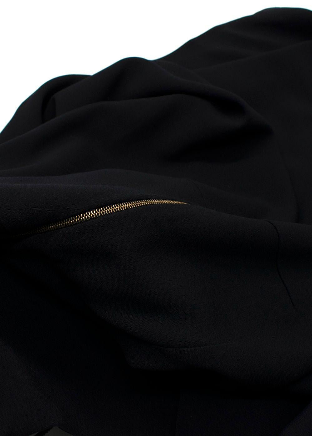 Roland Mouret Black Rope Strap Midi Dress
