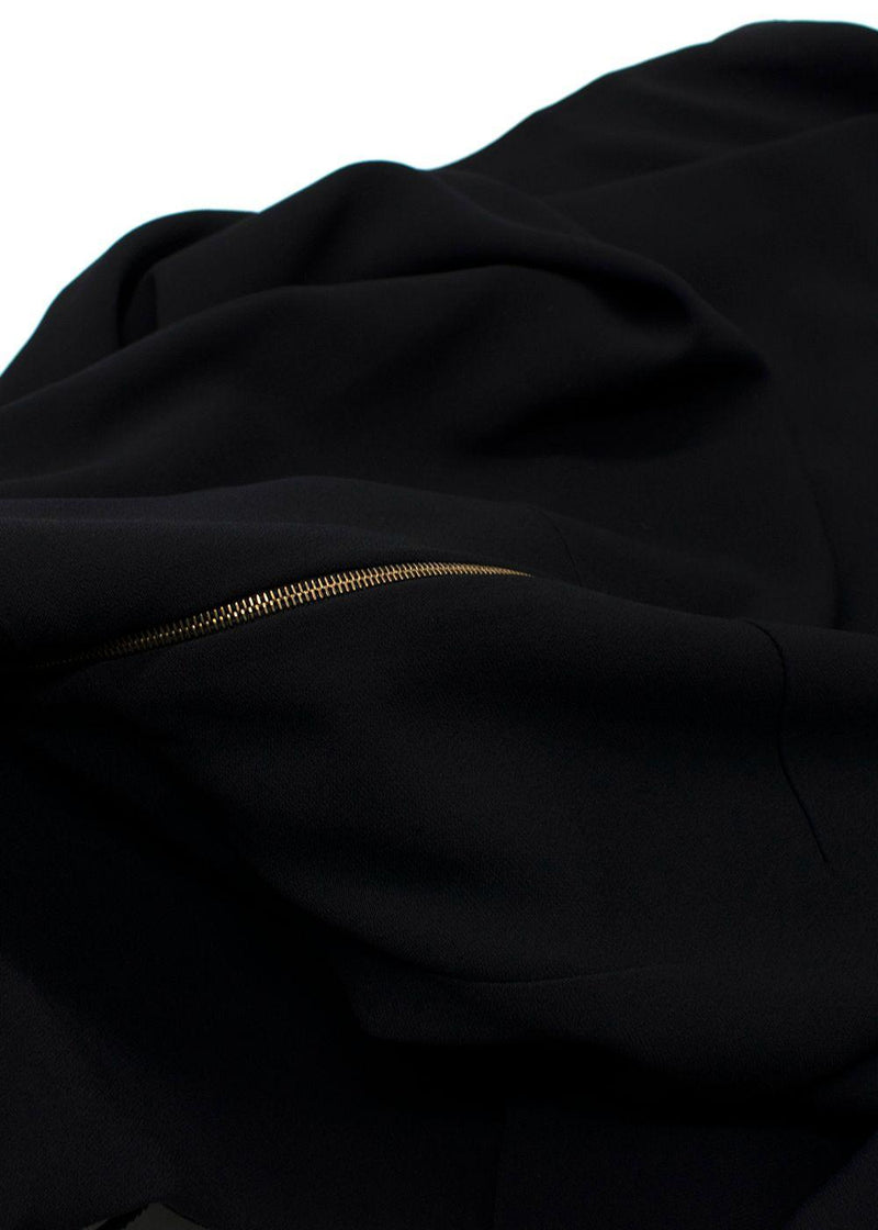 Roland Mouret Black Rope Strap Midi Dress