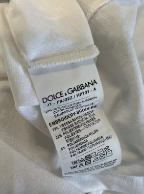 Dolce & Gabbana White Logo Floral T-shirt