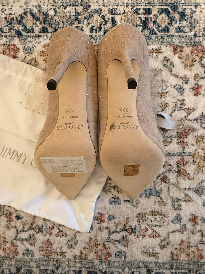 Jimmy Choo Ballet Pink Lavish Tulle Pumps