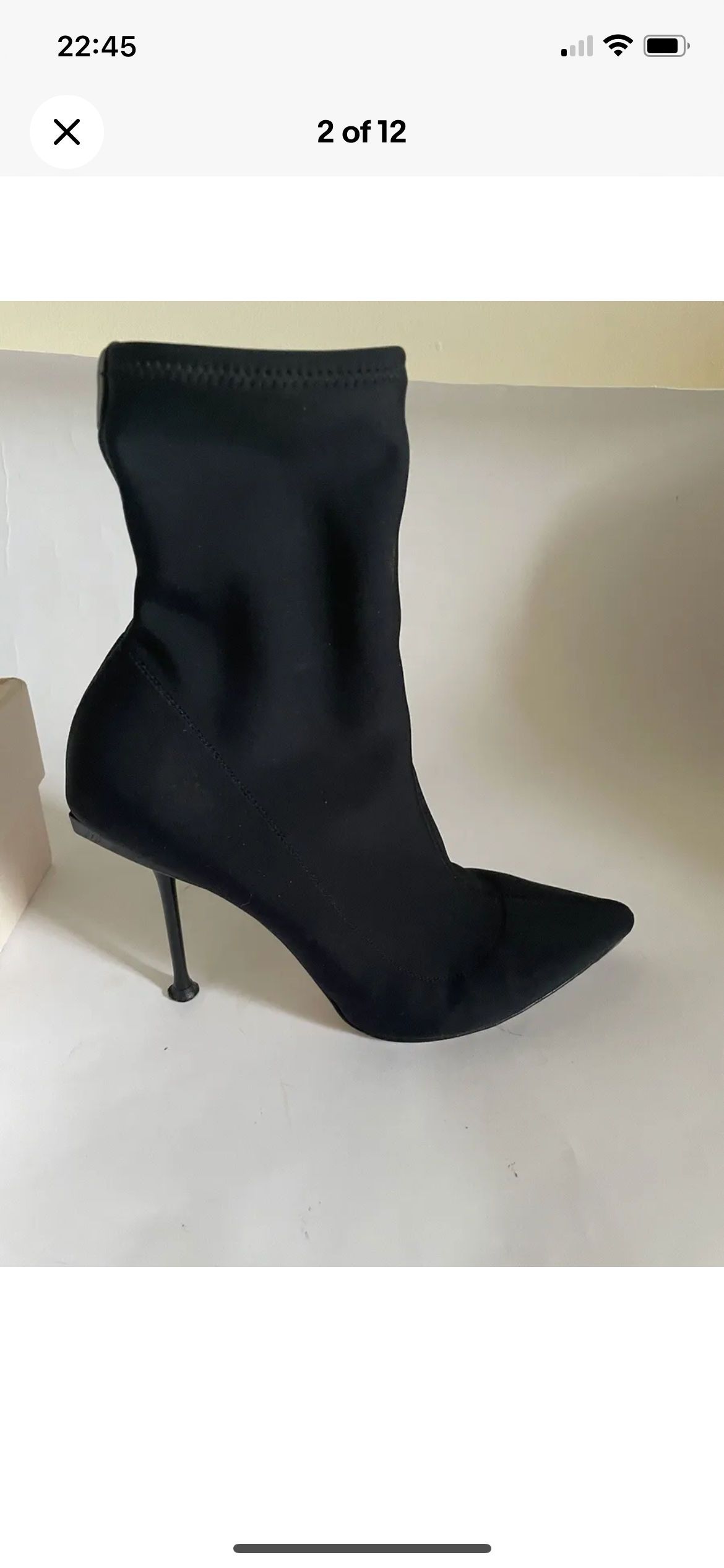 Black Slouchy Stretch Suede Ankle Boots