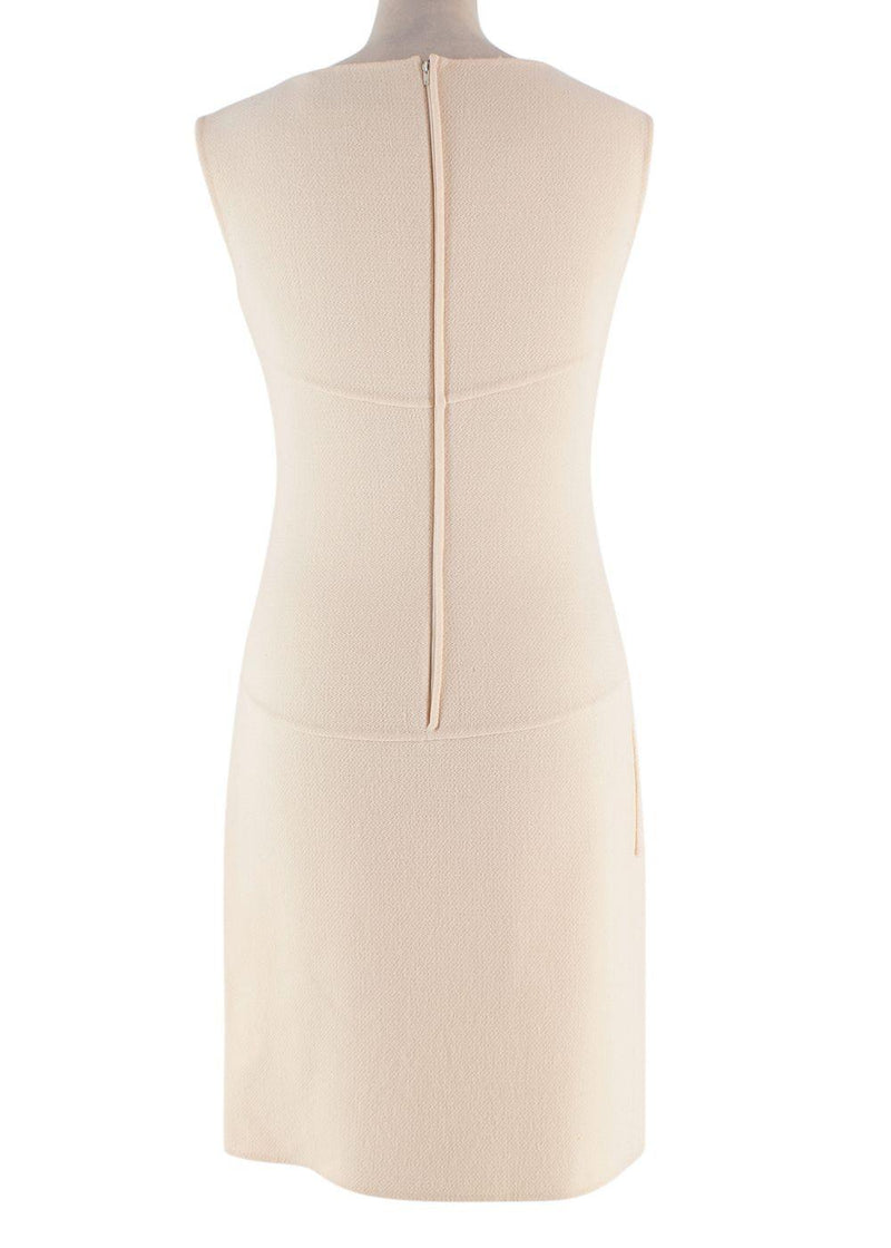 Valentino Boutique Buttermilk Sleeveless Wool Dress