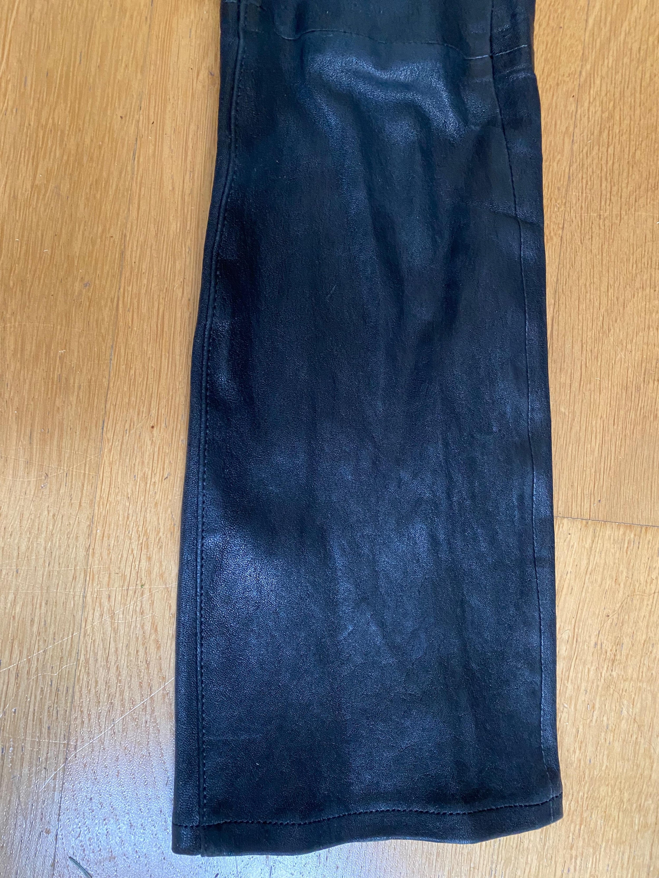 The Hana High Rise Cropped Leather Pants