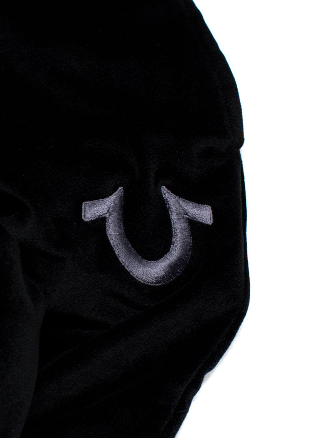 True Religion Black Velour Cuffed Joggers